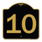 Signmission Designer Series Sign-Sign W/ Number 10, Black & Gold Aluminum Sign, 18" x 18", BG-1818-22912 A-DES-BG-1818-22912 - alternate 1